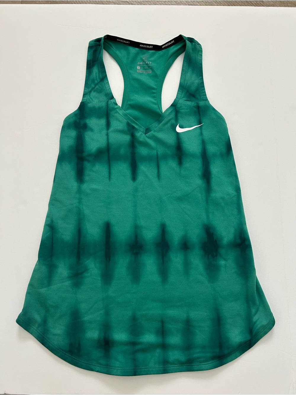 Nike Court Green Tie-Dye Dri-FIT Racerback Tank women’s size XS